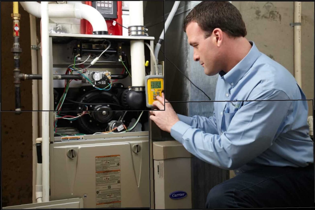 Image of a technician performing diagnostic tests on a furnace in Cream Ridge, NJ.